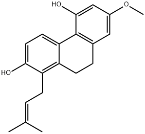 9,10-Dihydro-2-methoxy-8-(3-methyl-2-butenyl)phenanthrene-4,7-diol Structure