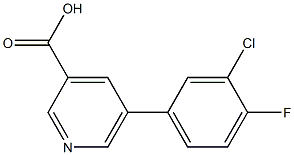 5-(3-Chloro-4-fluorophenyl)-nicotinic acid Structure