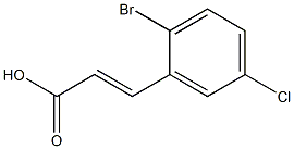 (E)-3-(2-bromo-5-chlorophenyl)acrylic acid 구조식 이미지