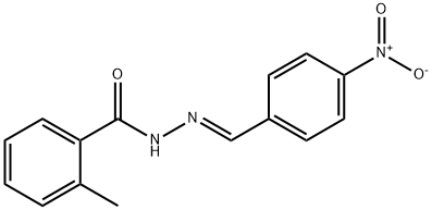 (E)-2-methyl-N-(4-nitrobenzylidene)benzohydrazide Structure