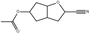 2H-Cyclopenta[b]furan-2-carbonitrile,5-(acetyloxy)hexahydro-(9CI) Structure