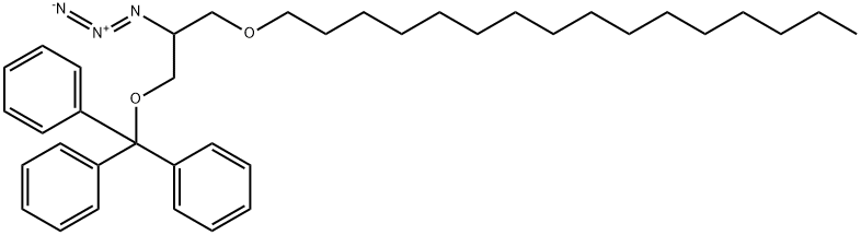 (+/-)-2-Azido-2-desoxy-3-O-hexadecyl-1-O-(triphenylmethyl)glycerol 구조식 이미지
