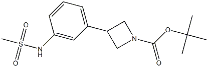 1-?Azetidinecarboxylic acid, 3-?[3-?[(methylsulfonyl)?amino]?phenyl]?-?, 1,?1-?dimethylethyl ester 구조식 이미지