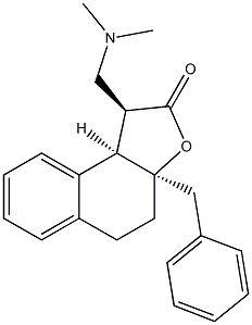 3-benzyl-1-(dimethylaminomethyl)-3,4,5,9-tetranaphtho(2-1b)(2-1H)-furanone Structure