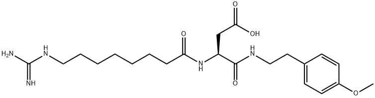 8-guanidinooctanoyl-Asp-2-(4-methoxyphenyl)ethylamide Structure