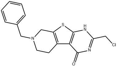 11-benzyl-5-(chloromethyl)-8-thia-4,6,11-triazatricyclo[7.4.0.0,]trideca-1(9),2,4,6-tetraen-3-ol 구조식 이미지