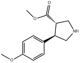 3-Pyrrolidinecarboxylic acid, 4-(4-methoxyphenyl)-, methyl ester, (3S,4R)- Structure