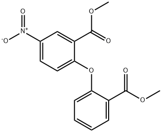 2-(2-Methoxycarbonyl-phenoxy)-5-nitro-benzoic acid methyl ester Structure