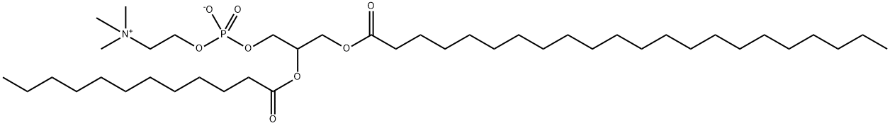1-도코사노일-2-도데카노일포스파티딜콜린 구조식 이미지