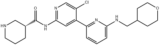 (R)-N-(5'-chloro-6-((tetrahydro-2H-pyran-4-yl)methylamino)-2,4'-bipyridin-2'-yl)piperidine-3-carboxamide Structure