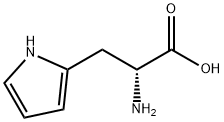 1H-Pyrrole-2-propanoic acid, α-amino-, (αR)- 구조식 이미지