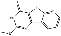 Pyrido[3',2':4,5]thieno[3,2-d]pyrimidin-4(3H)-one, 2-(methylthio)- 구조식 이미지