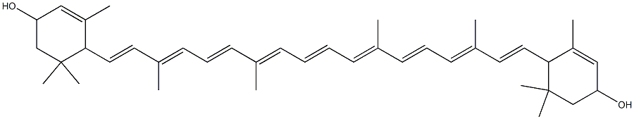 e,e-Carotene-3,3'-diol 구조식 이미지