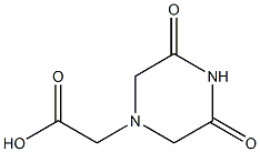 1-Piperazineaceticacid,3,5-dioxo-(9CI) Structure