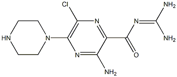 N(5)-piperazine-amiloride Structure