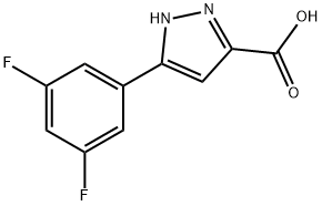 5-(3,5-difluorophenyl)-1H-pyrazole-3-carboxylic acid(WXC06902) 구조식 이미지