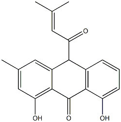 10-senecioylchrysarobin Structure