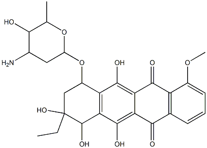 4-O-메틸-13-하이드록시옥사우노마이신 구조식 이미지