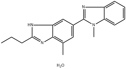 1,7'-디메틸-2'-프로필-2,5'-bi-1H-벤즈이미다졸일수화물 구조식 이미지