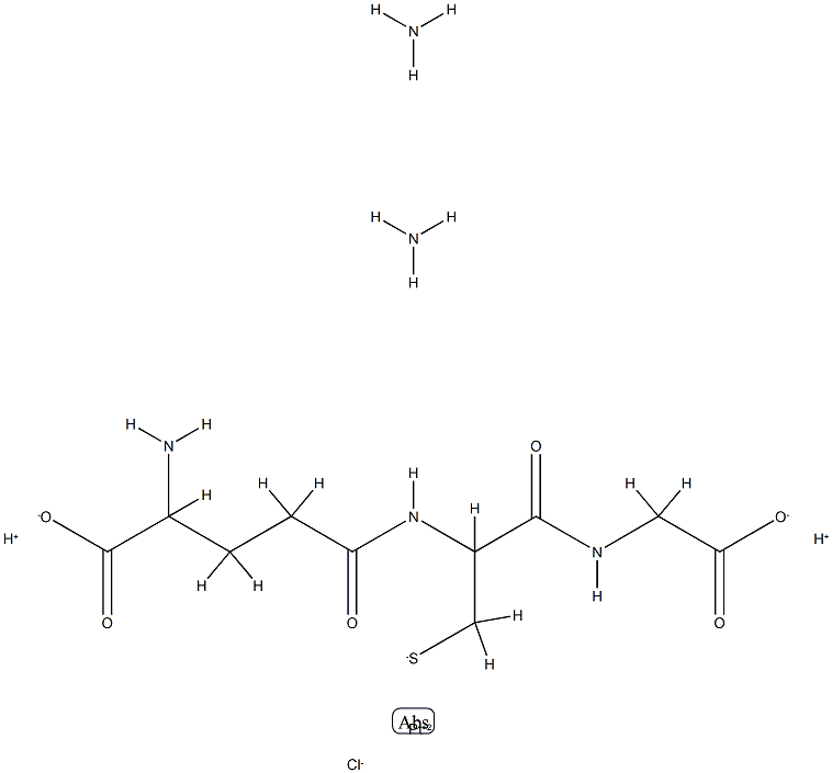 Platinate(2-), diamminechloro(N-(N-L-gamma-glutamyl-L-cysteinyl)glycin ato(3-)-S)-, dihydrogen, (SP-4-2)- Structure