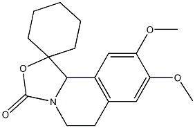 Spiro[cyclohexane-1,1(5H)-[3H]oxazolo[4,3-a]isoquinolin]-3-one,  6,10b-dihydro-8,9-dimethoxy- 구조식 이미지