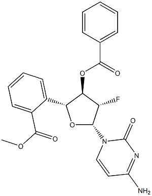 3',5'-Di-O-benzoyl-2'-deoxy-2'-fluoro-beta-D-arabinocytidine Structure