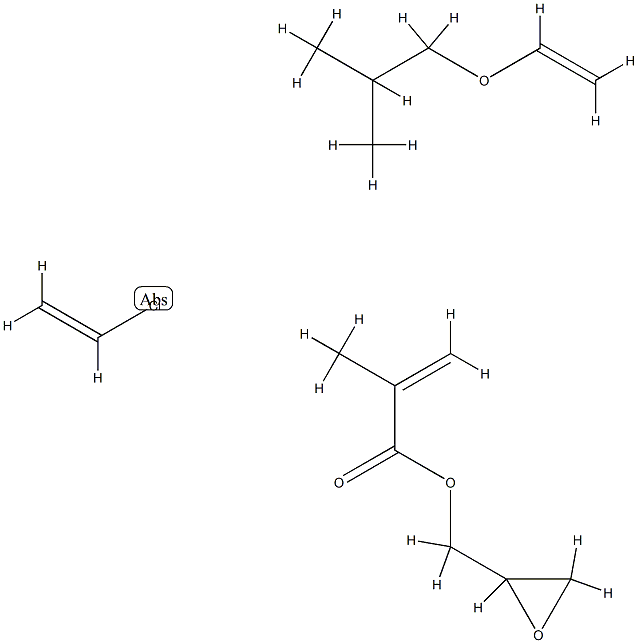 Chloroethene polymer with 1-(ethenyloxy)- 2-methylpropane and oxiranylmethyl 2-methyl-2-propenoate Structure