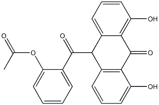 10-acetylsalicyldithranol Structure