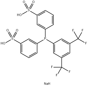 비스(3-설포네이토페닐)(3,5-디-트리플루오로메틸페닐)포스핀이나트륨염일수화물 구조식 이미지