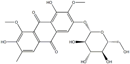 Aurantio-obtusin-6-O-β-D-glucoside 구조식 이미지