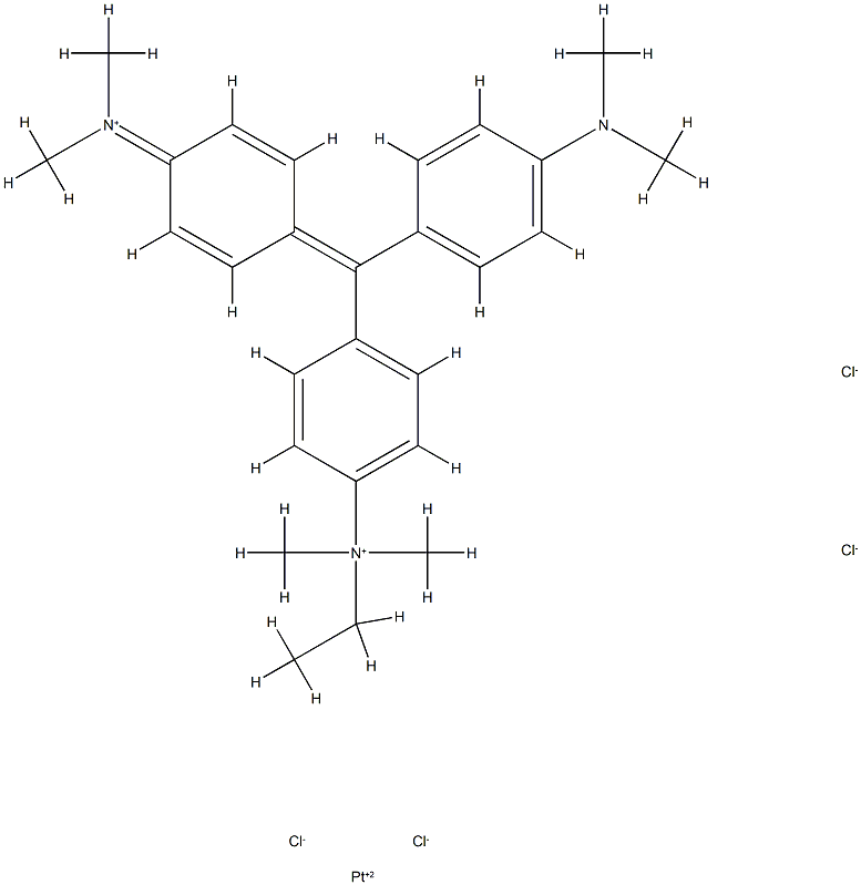 tetrachloroplatinate dianion-methyl green complex Structure