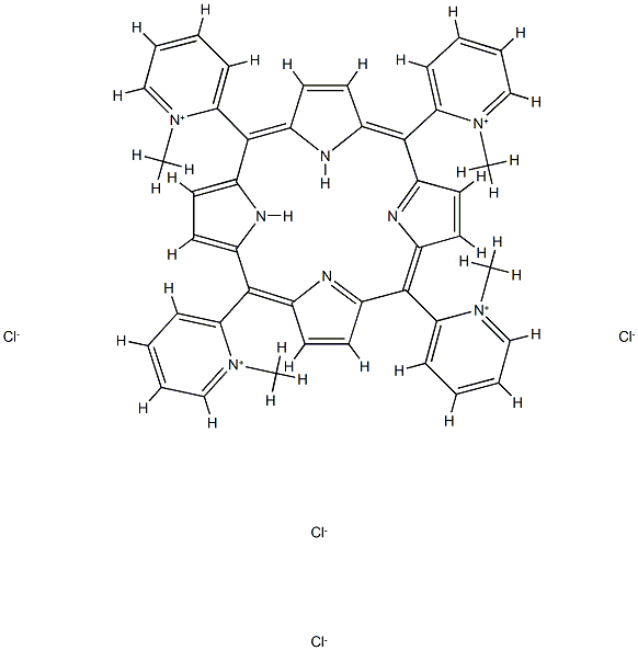 메소-테트라(N-메틸-2-피리딜)포르핀사염화물 구조식 이미지