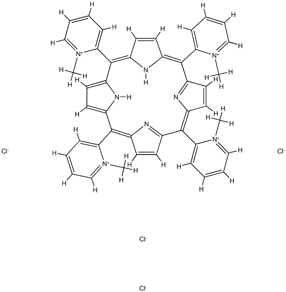 meso-Tetra (N-methyl-2-pyridyl) porphine tetrachloride Structure