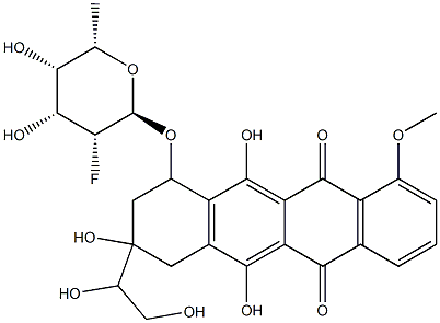 7-O-(2,6-dideoxy-2-fluro-alpha-talopyranosyl)adriamycinol Structure