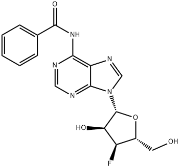 3'-Deoxy-3'-fluoro-N6-benzoyladenosine 구조식 이미지