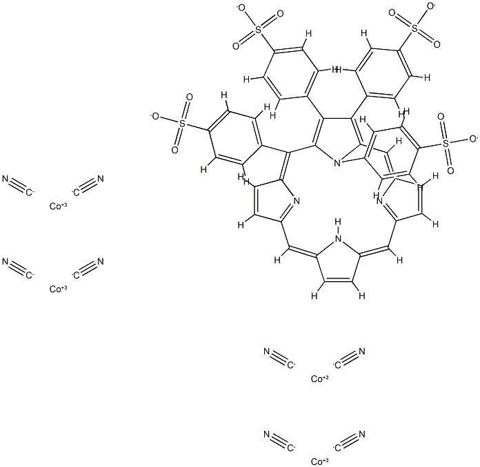 dicyano-cobalt(III)-tetrakis(4-sulfonatophenyl)porphyrin Structure