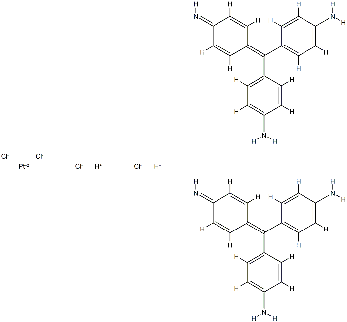 tetrachloroplatinate dianion-basic fuchsin complex Structure