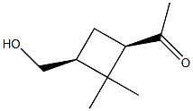 에타논,1-[(1R,3S)-3-(히드록시메틸)-2,2-디메틸시클로부틸]-,rel-(9CI) 구조식 이미지