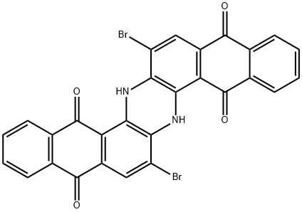 7,16-Dibromo-6,15-dihydroanthrazine-5,9,14,18-tetrone 구조식 이미지