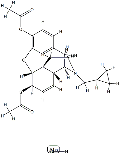 3-acetyl-6-(acetylthio)-N-(cyclopropylmethyl)normorphine Structure