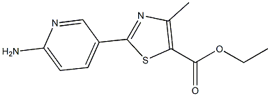 Ethyl 2-(2-amino-5-pyridyl)-4-methylthiazole-5-carboxylate, 97% Structure