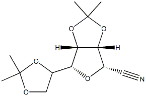 2-O,3-O:5-O,6-O-비스(이소프로필리덴)-α-D-만노푸라노실시안화물 구조식 이미지