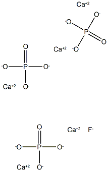 Fluorapatite (Ca5F(PO4)3) 구조식 이미지