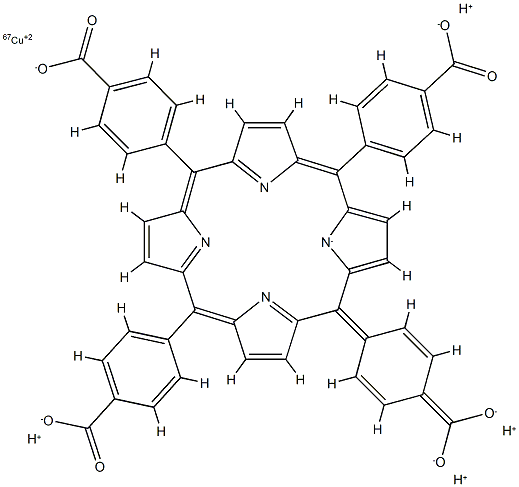 5,10,15,20-tetrakis(4-carboxyphenyl)porphinatocopper(II) Structure