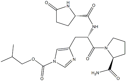 5-Oxo-L-Pro-1-[(2-methylpropoxy)carbonyl]-L-His-L-Pro-NH2 Structure