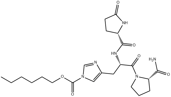 5-Oxo-L-Pro-1-[(hexyloxy)carbonyl]-L-His-L-Pro-NH2 Structure