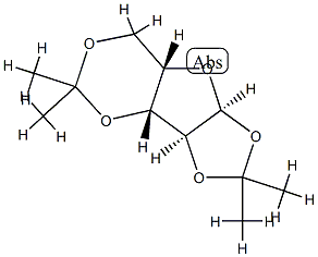 α-L-자일로푸라노스,1,2:3,5-비스-O-(1-메틸에틸리덴)- 구조식 이미지