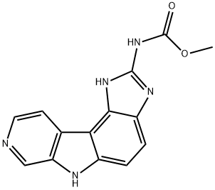카르밤산,(1,6-디히드로피리도[4,3:4,5]피롤로[3,2-e]벤즈이미다졸-2-일)-,메틸에스테르(9CI) 구조식 이미지