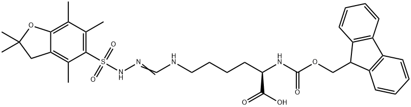 (9H-Fluoren-9-yl)MethOxy]Carbonyl D-HoArg(Pbf)-OH 구조식 이미지