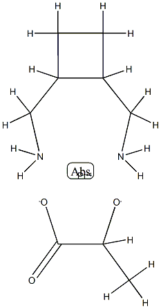 2-(Aminomethyl)cyclobutyl]methanamine 2-hydroxypropanoic acid platinum salt Structure